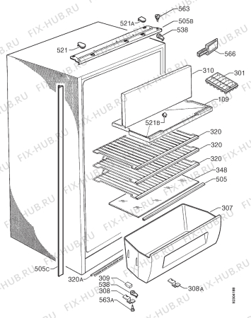 Взрыв-схема холодильника Zanussi ZI7231 - Схема узла Housing 001